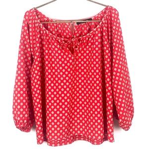 Forever21 | Red White Polka Dot Baby Doll Blouse